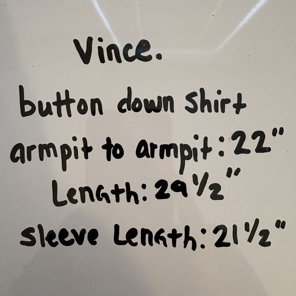 Vince‎ Men's 100% Cotton Button Military Shirt Large Plaid - Picture 11 of 11